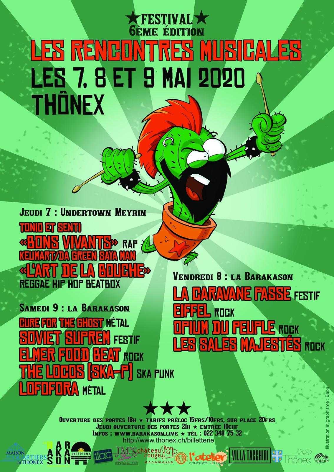 Les rencontres musicales, affiche 2020